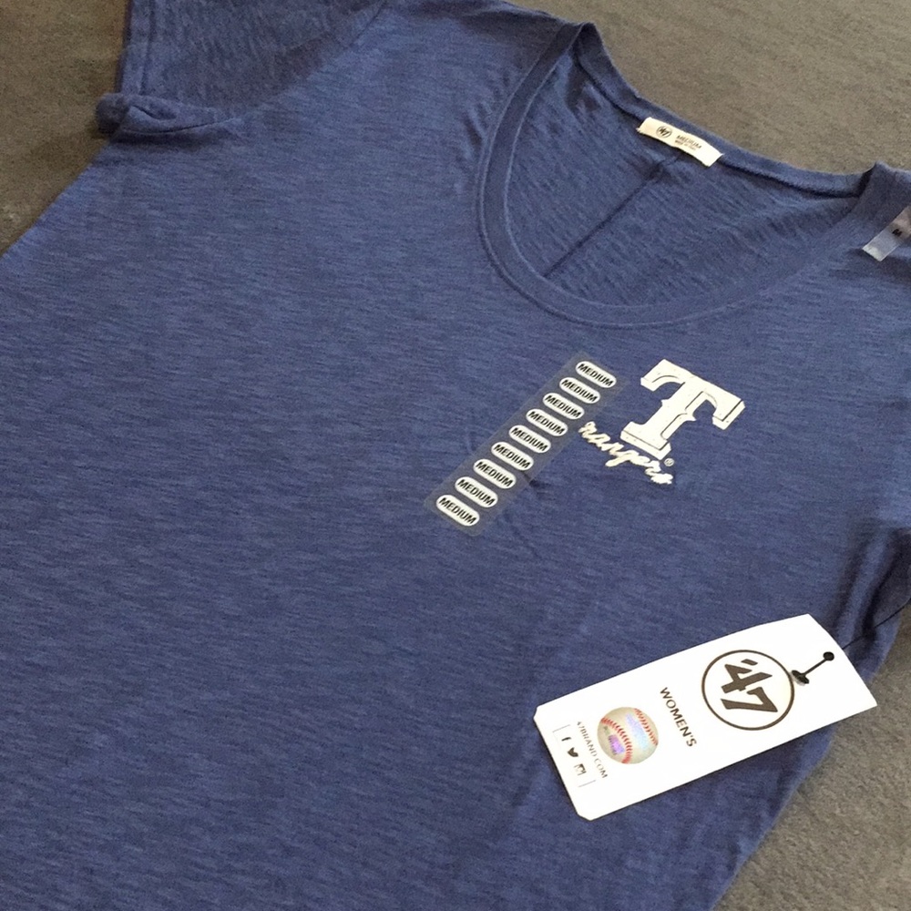 Texas Rangers Blue Blouse 100% Cotton Medium Cool - Picture 3 of 16